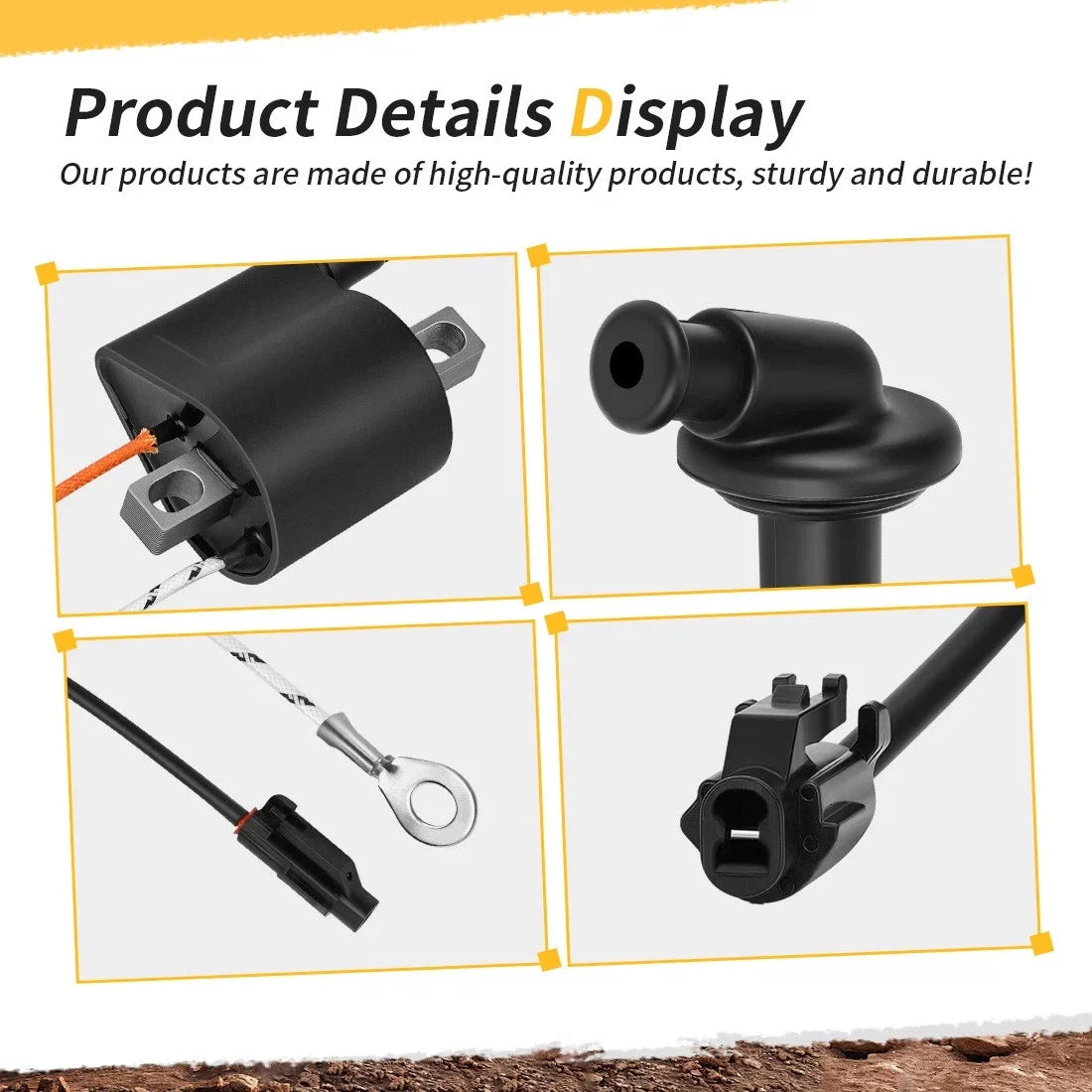 Ignition Coil + Cap w/ Spark Plug for Kawasaki KX250 KX250F KX450 KX450F (2004–2023)
