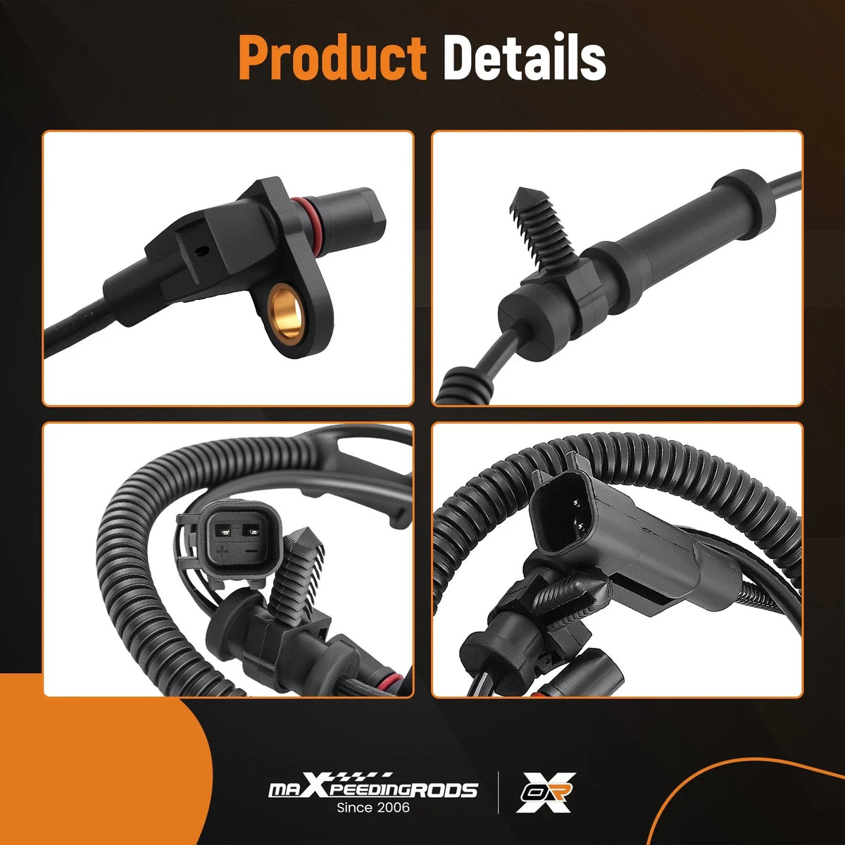 2X Front ABS Wheel Speed Sensor for Dodge RAM 1500 (2009–2012)