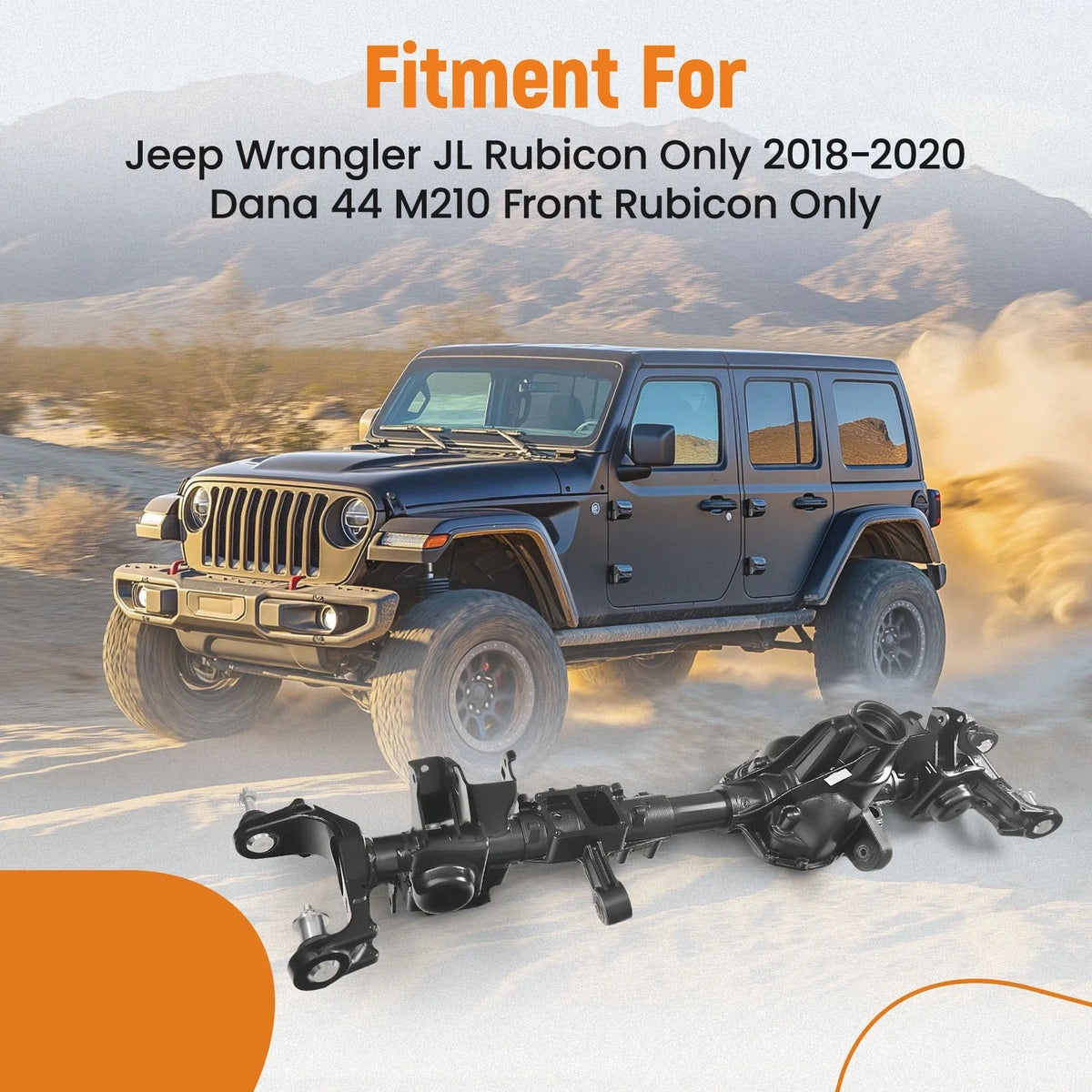 Front Axle Housing Dana 44 3.73 Ratio for Jeep Wrangler JL (2018) 68400405AA