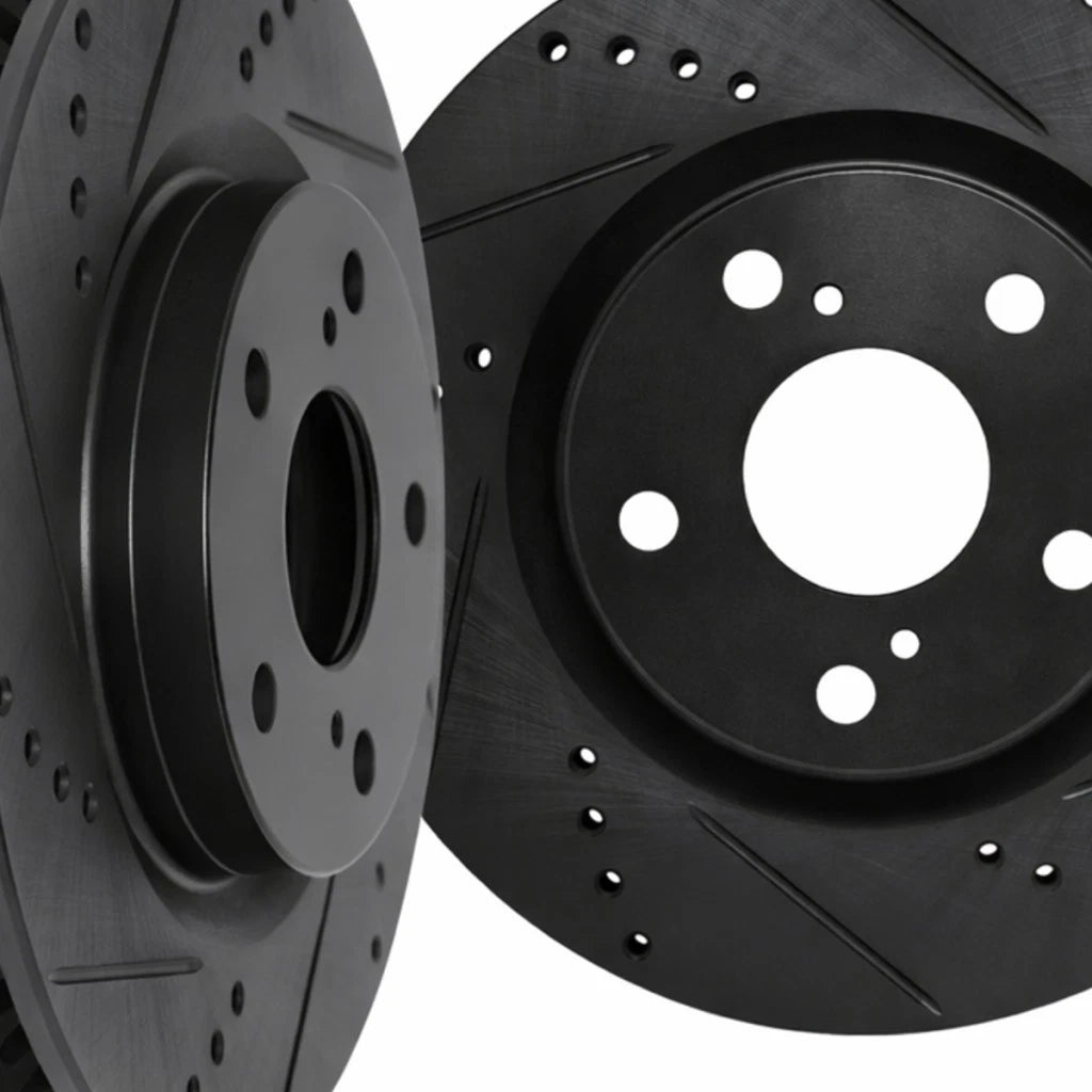 Rotor Set for BMW i4 (2022–2025) | Drilled and Slotted | ALX-PAU-DF-8002-31030-CLA5