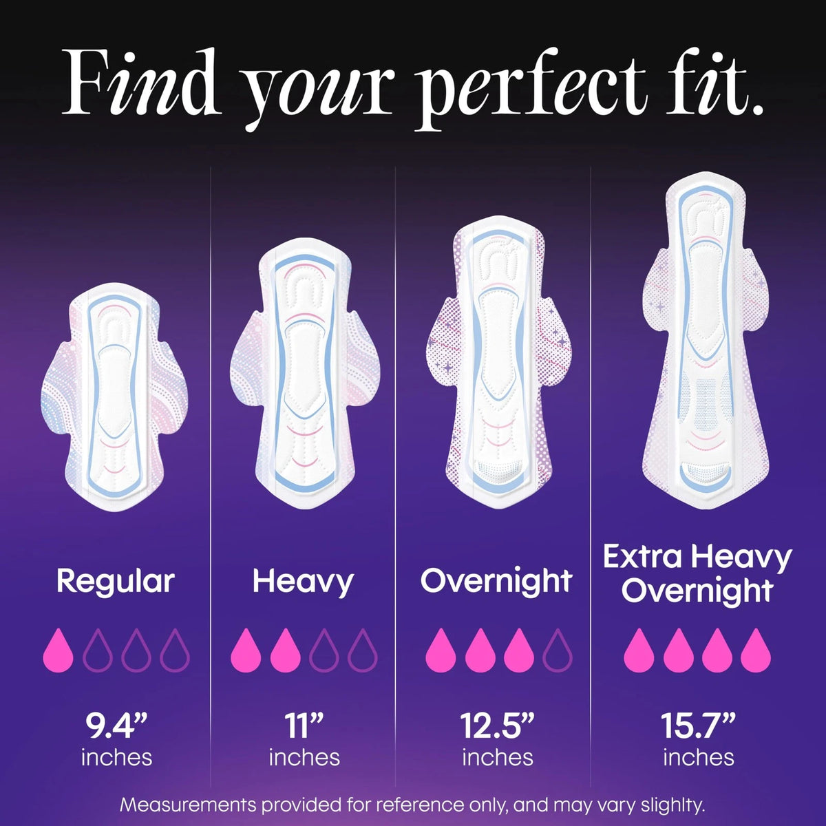 Ultra Thin Overnight Pads with Wings for Extra Heavy Flow (One Size)