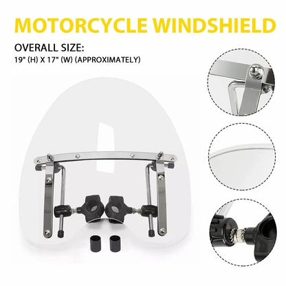 Large Clear Windshield for Honda Magna Shadow Spirit Sabre 600 750 1100 (1982–2003)