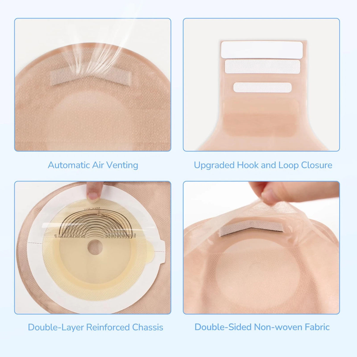 20 PCS Colostomy Bags for Ileostomy (One Piece Drainable)