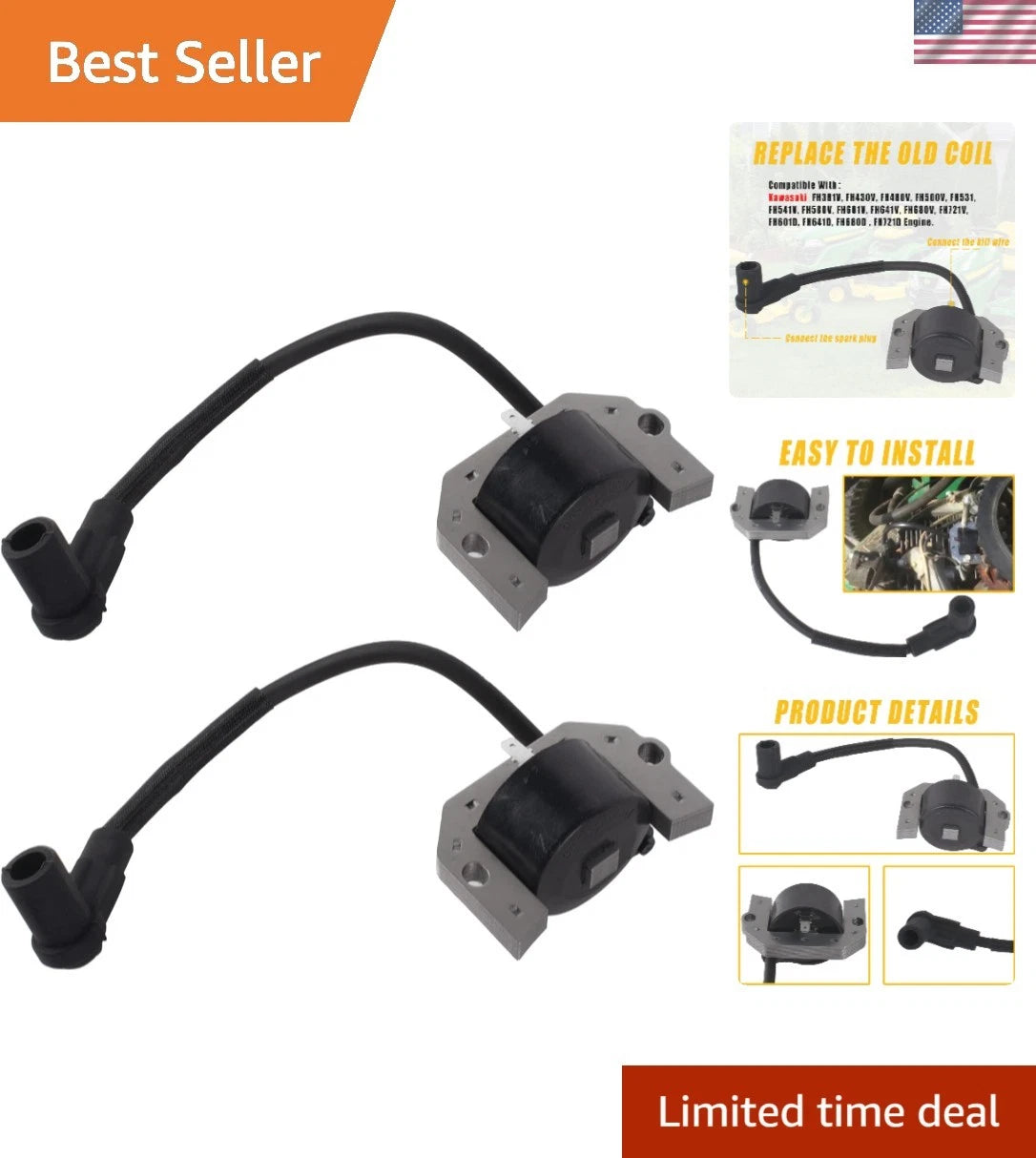 2X Ignition Coil for Kawasaki (Direct Fit)