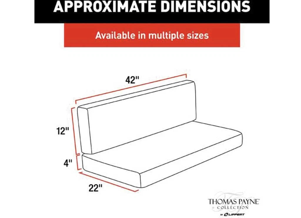 Set of 4 Dinette Replacement Cushions for Lippert Millbrae (42")