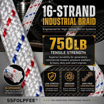 4.0mm Starter Rope for Lawn Equipment (100FT)