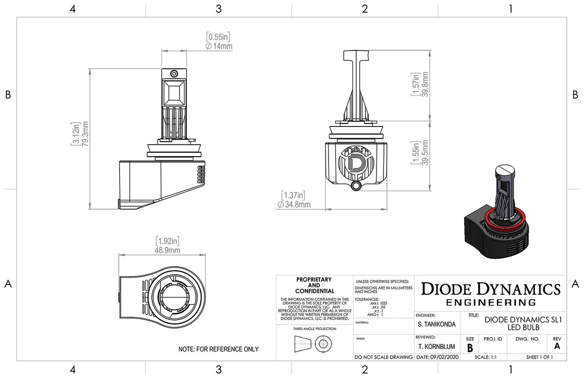 H11 SL1 Cool White LED Fog Light Bulbs for Diode Dynamics (–)