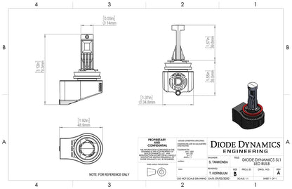 H11 SL1 Cool White LED Fog Light Bulbs for Diode Dynamics (–)