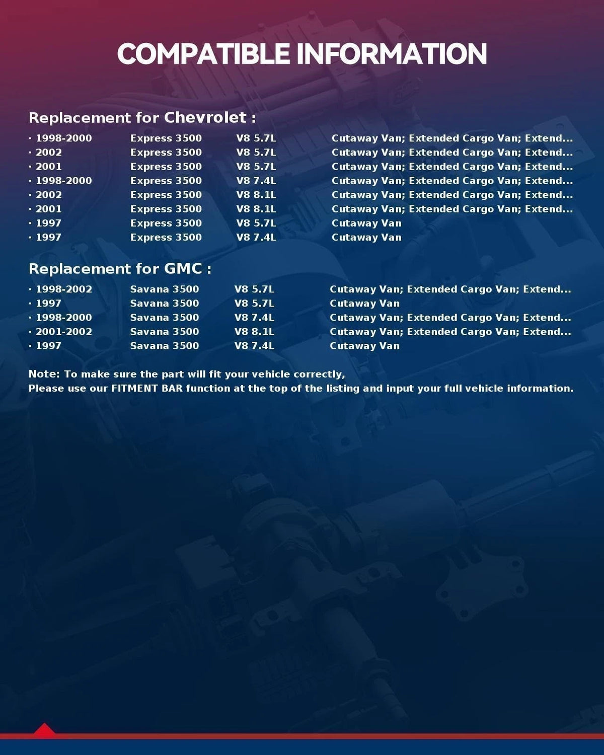 Electric Fuel Pump Module for Express/Savana 3500 (1997–2002)
