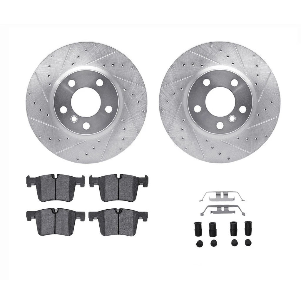 Rotor Set for BMW X3 (2011–2017) ALX-PAU-DF-7612-31116-CLA1, Drilled & Slotted