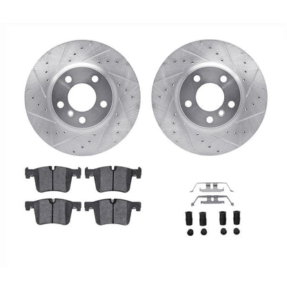 Rotor Set for BMW X3 (2011–2017) ALX-PAU-DF-7612-31116-CLA1, Drilled & Slotted