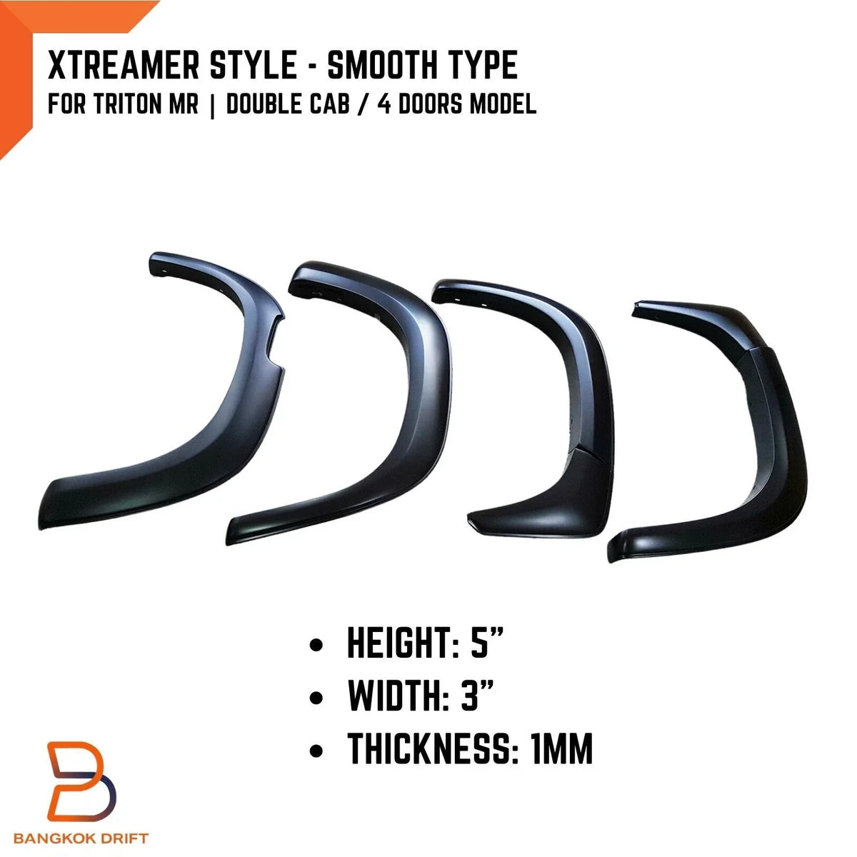 Fender Flares for Mitsubishi Triton Ute MR 2019-2023 4 Doors