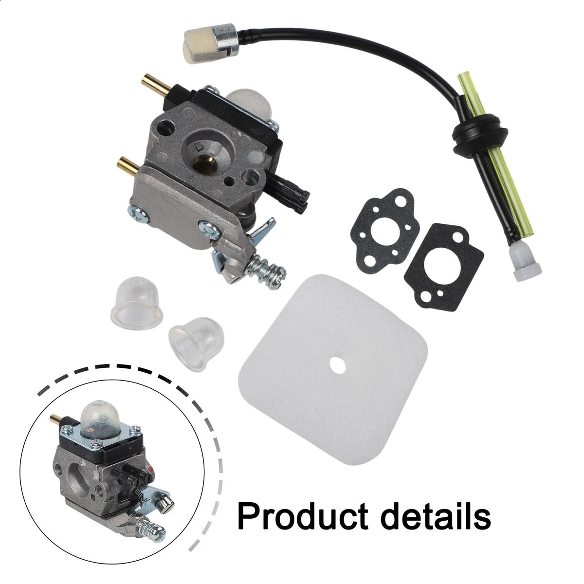 Complete Carburetor Overhaul Kit for Mantis Garden Tillers (7 Pieces)