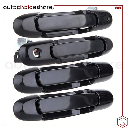 Set of 4 Exterior Door Handles Black for Toyota Sienna (1998–2003)