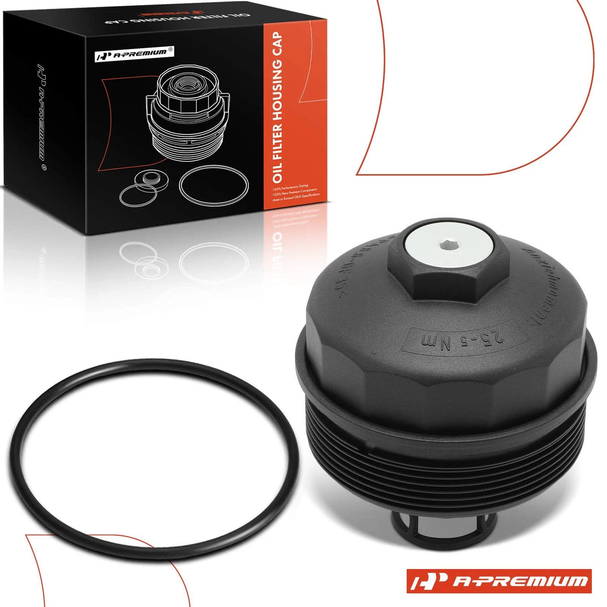 Engine Oil Filter Housing Cover Cap for Volkswagen Touareg (2004–2007) 077115433A