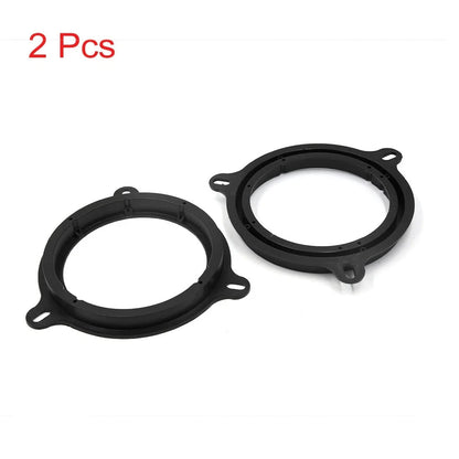 2X 6.5" Black Plastic Speaker Spacer Ring Bracket for Nissan HOVER H5 (2010–2015)