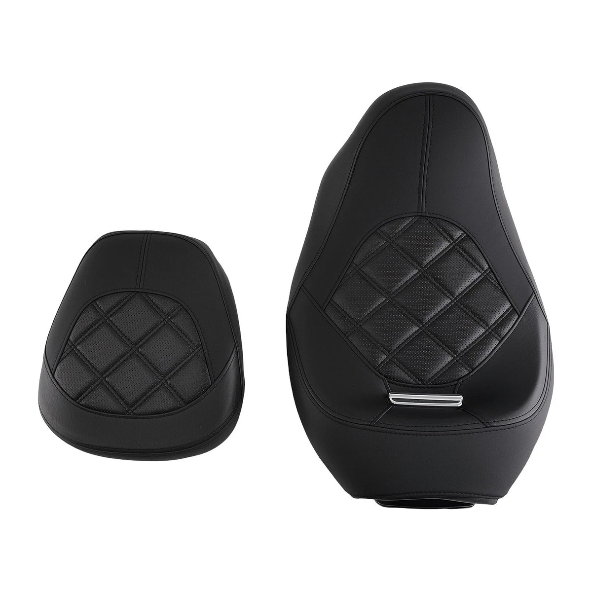Black PU Seat Driver & Passenger for Harley Touring (2009–2018)