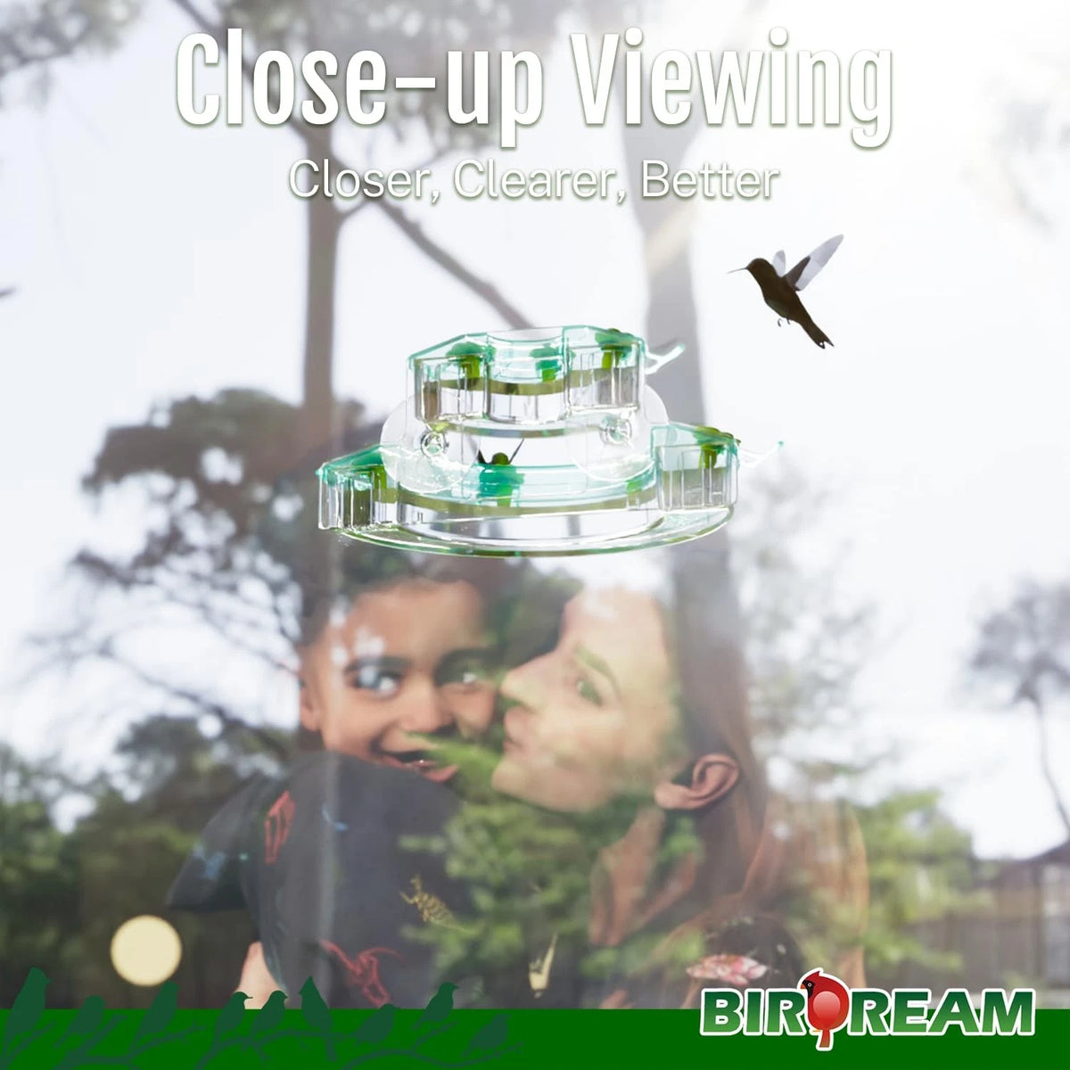 Hummingbird Feeder for Outdoors (1 Pack) - Green