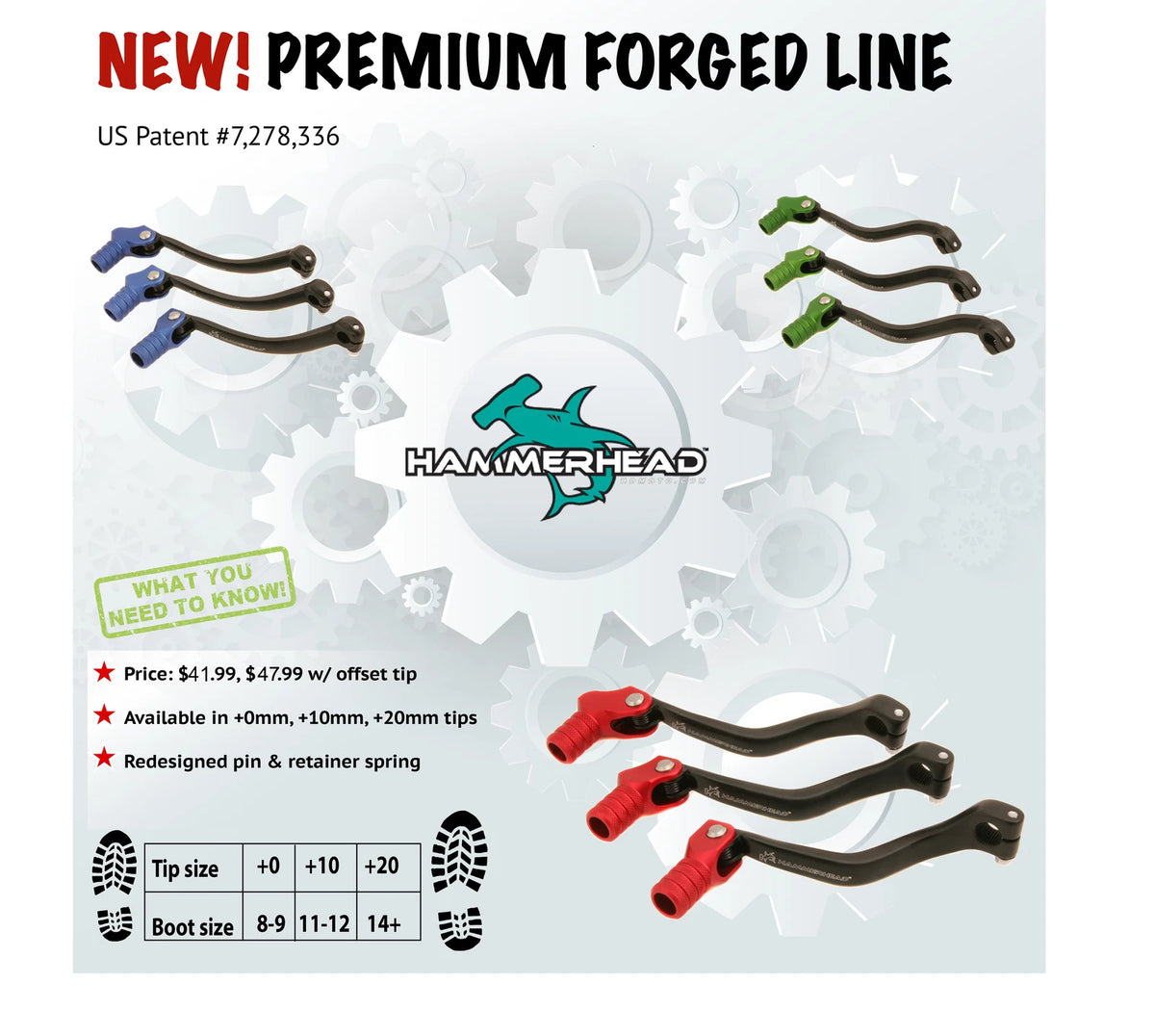 Shift Lever for Honda CRF250F (2019–2024) 11-0119-10-10 +20mm