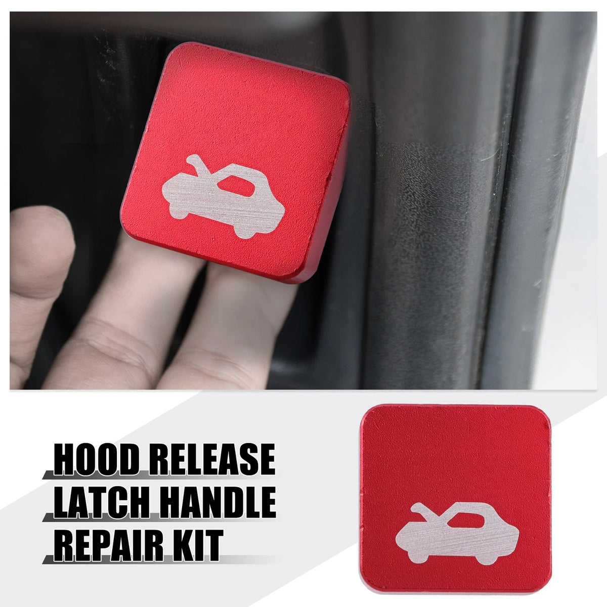 2X Hood Release Latch Handle Repair Kit for Honda CR-V (1997–2006) Red