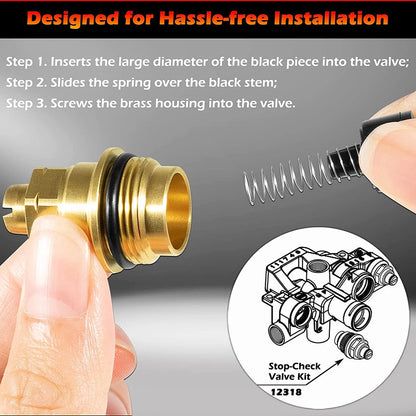 Stop-Check Valve Kit for Moen Legend, Monticello Tub & Shower Faucets