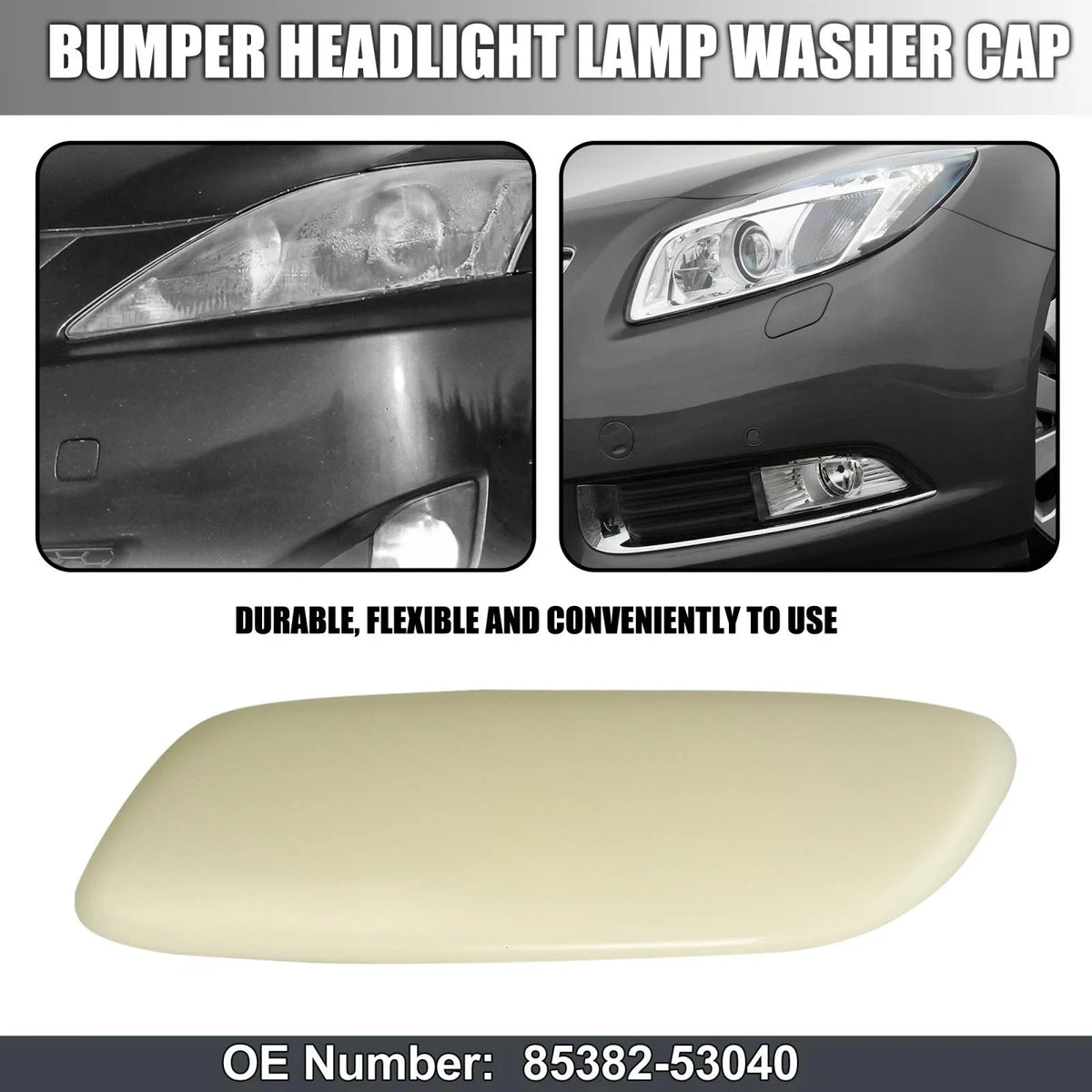 Left Headlight Washer Nozzle Cover for Lexus IS250 (2006–2008) 85382-53040 Beige