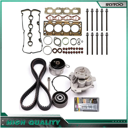 Head Gasket Set, Timing Belt Kit, Water Pump, Tensioner for Chevrolet Aveo (2009–2011)