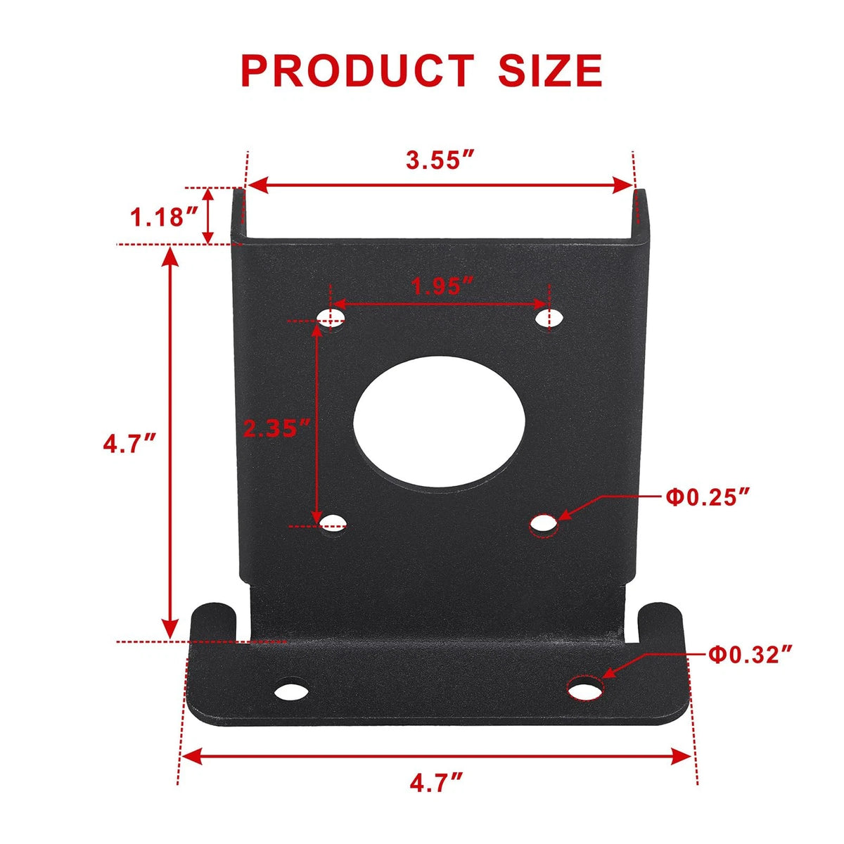 Set of 4 Wood Fence Pergola Post Base Brackets for Black Finish