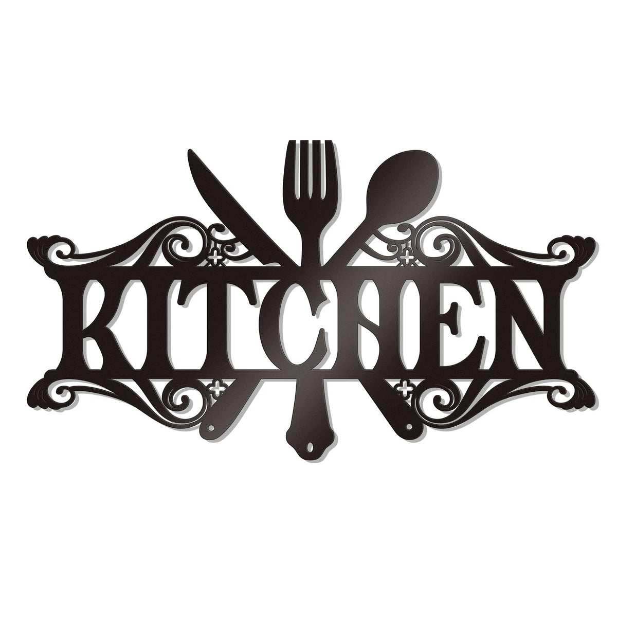 Metal Kitchen Wall Art Rustic Sign Decor for Home (14.8 x 8.6 in)