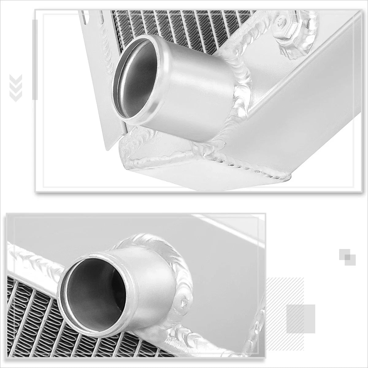 3-Row Aluminum Cooling Radiator for Ford Mustang 1965-1966, Mercury Comet 1964-1965