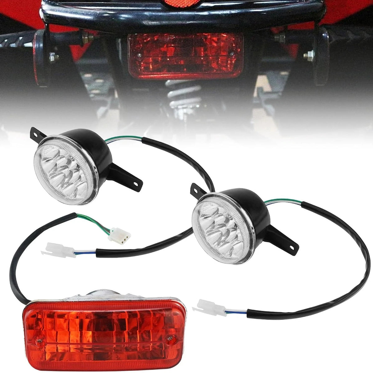 12V LED Headlight Tail Brake Light for 110cc 125cc 150cc 200cc Motorcycle