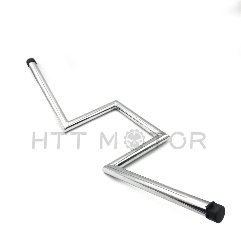 Chrome 7" Smooth Z-Bar Handlebars for Harley Sportster Dyna