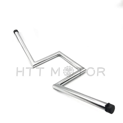 Chrome 7" Smooth Z-Bar Handlebars for Harley Sportster Dyna