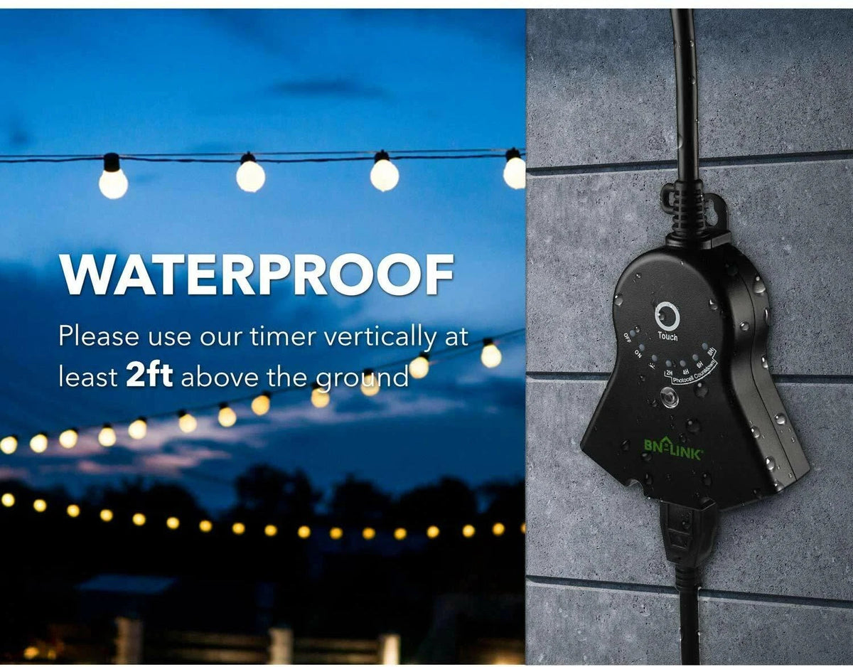 Outdoor Timer for BN-LINK (Waterproof, Photocell Light Sensor)
