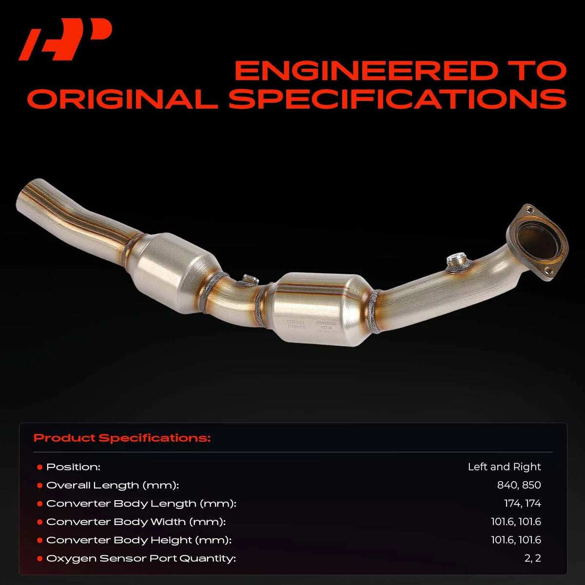 2X Catalytic Converter for Chevy Camaro (2010–2011) 644018, 644019