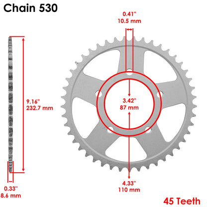 Black O-Ring Drive Chain & Sprockets Kit for Suzuki GSX750F (1998–2006) EG2020FS122XO