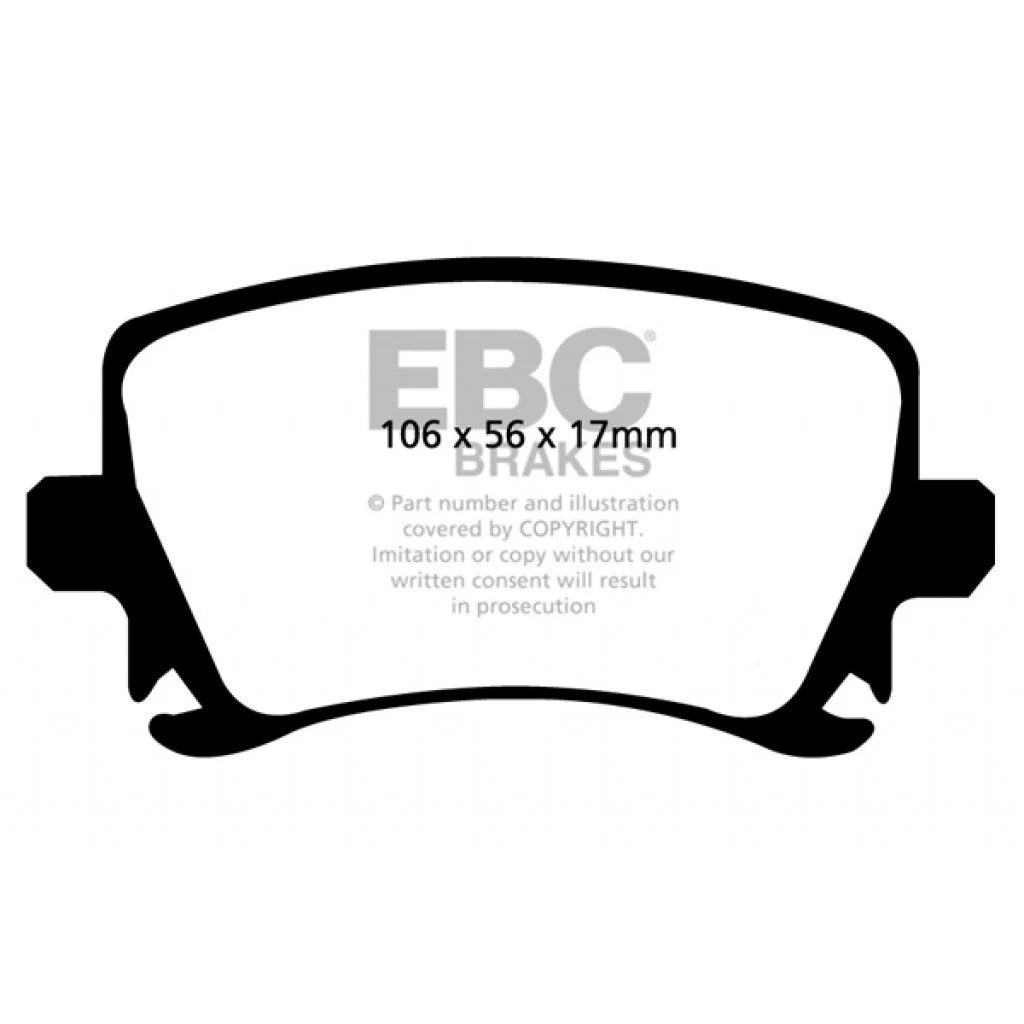 EBC Redstuff Rear Brake Pads for Volkswagen Eos (2007–2013) TLX-ebcDP31518C-CL360A82