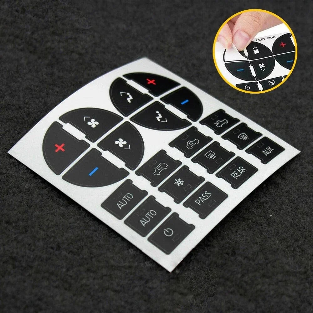 Climate AC Control Button Repair Sticker for GMC Acadia/Sierra 1500 HD 2500 (EXV)