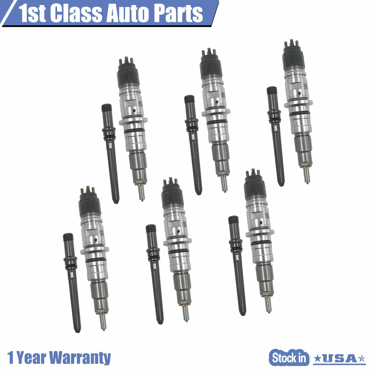 Set of 6 Diesel Fuel Injectors for Dodge Ram Cummins 6.7L (2007–2018)