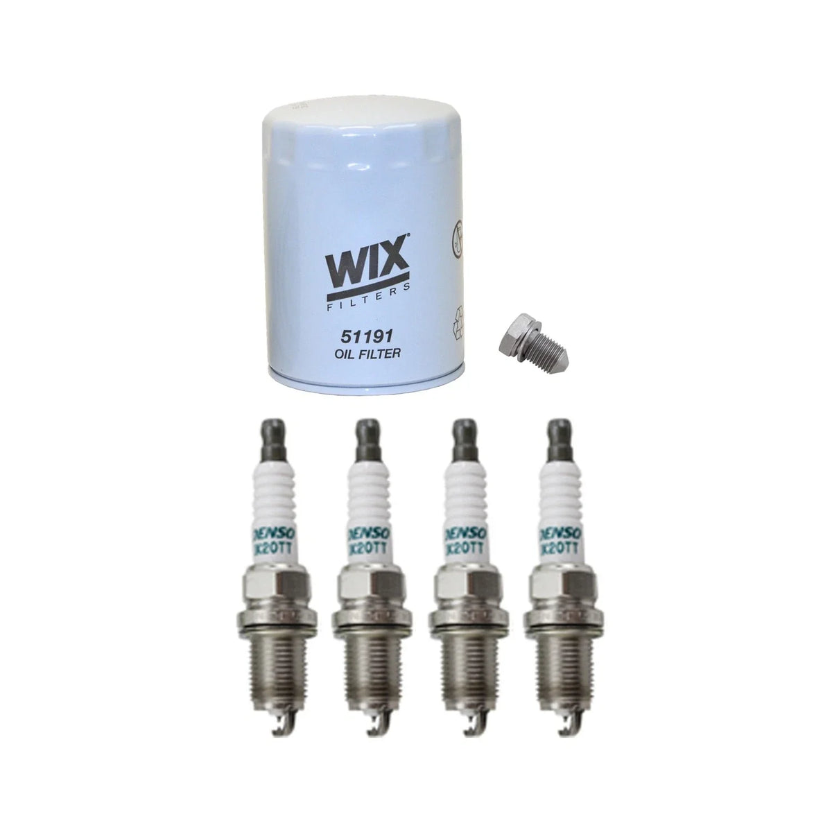Wix Engine Oil Filter & Denso Spark Plugs Kit for Audi A4 Quattro (1996–2001)