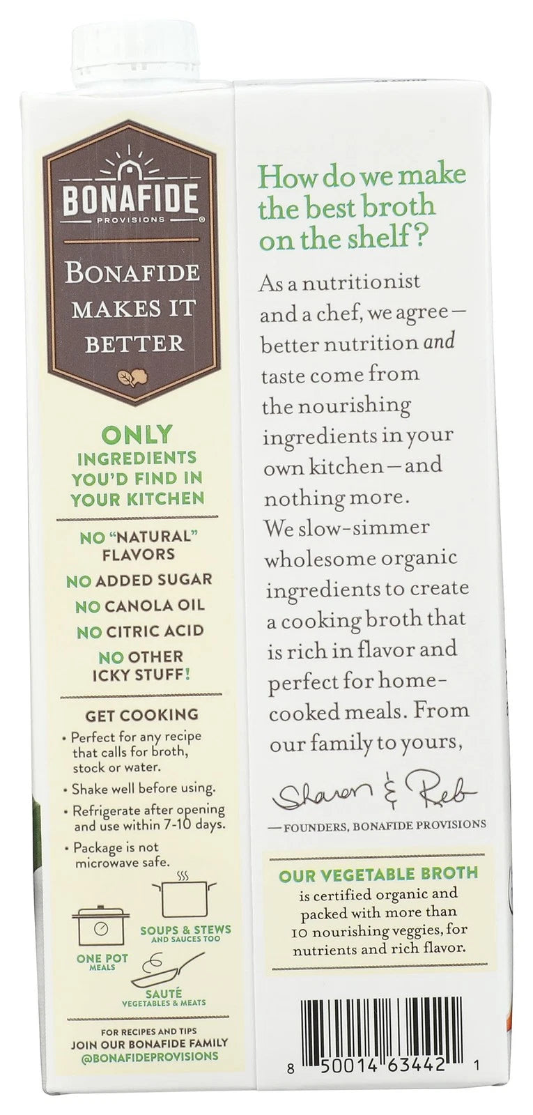 Organic Vegetable Broth for Bonafide Provisions (32 Fl Oz)