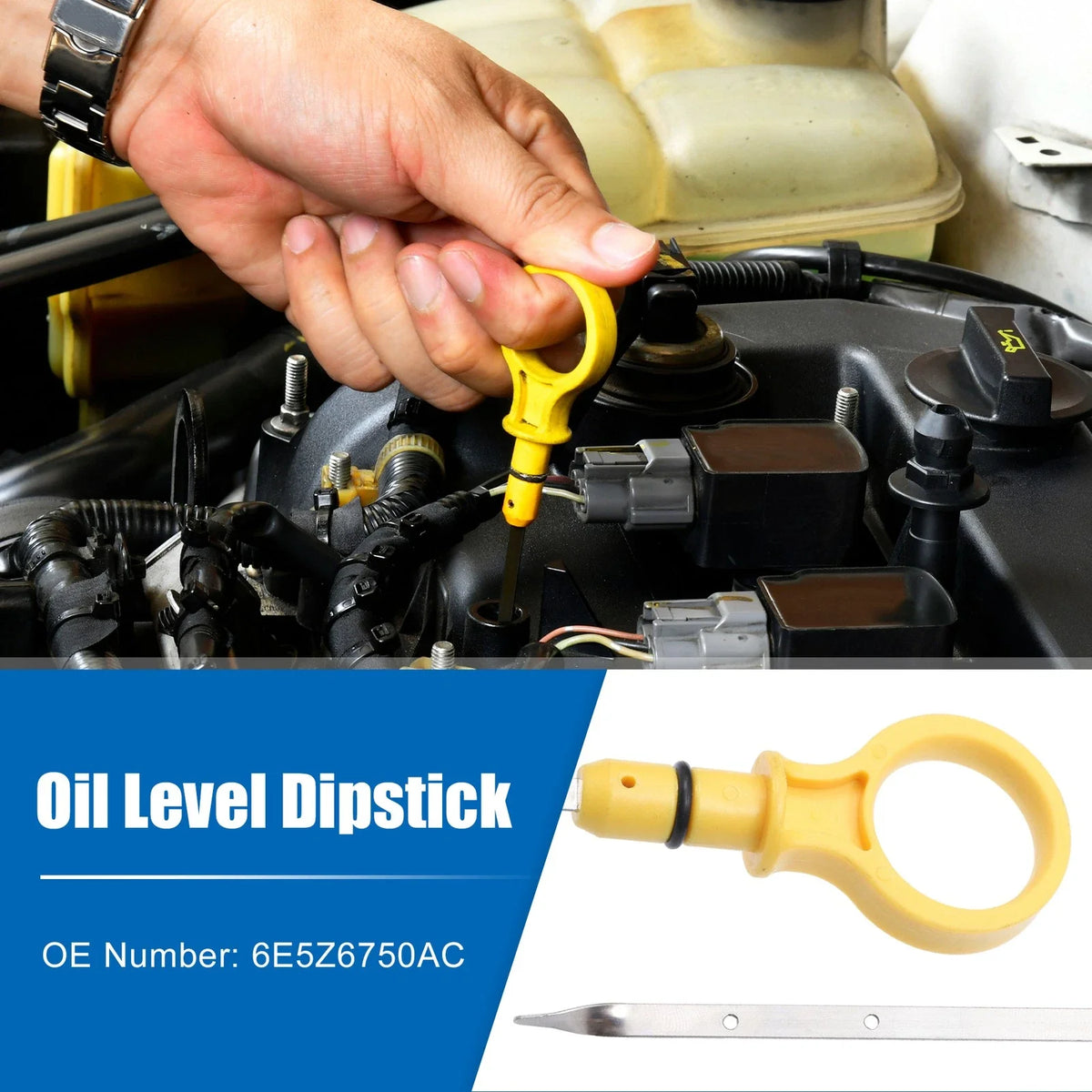 Engine Oil Level Indicator Dipstick for Ford Fusion (2010–2012) No.6E5Z6750AC