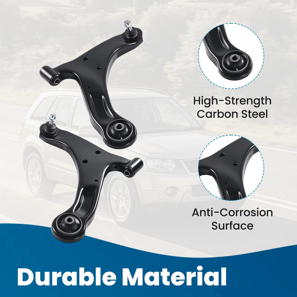 2X Front Lower Control Arm Ball Joints for Suzuki Grand Vitara (2006–2013) - Y2UO5M