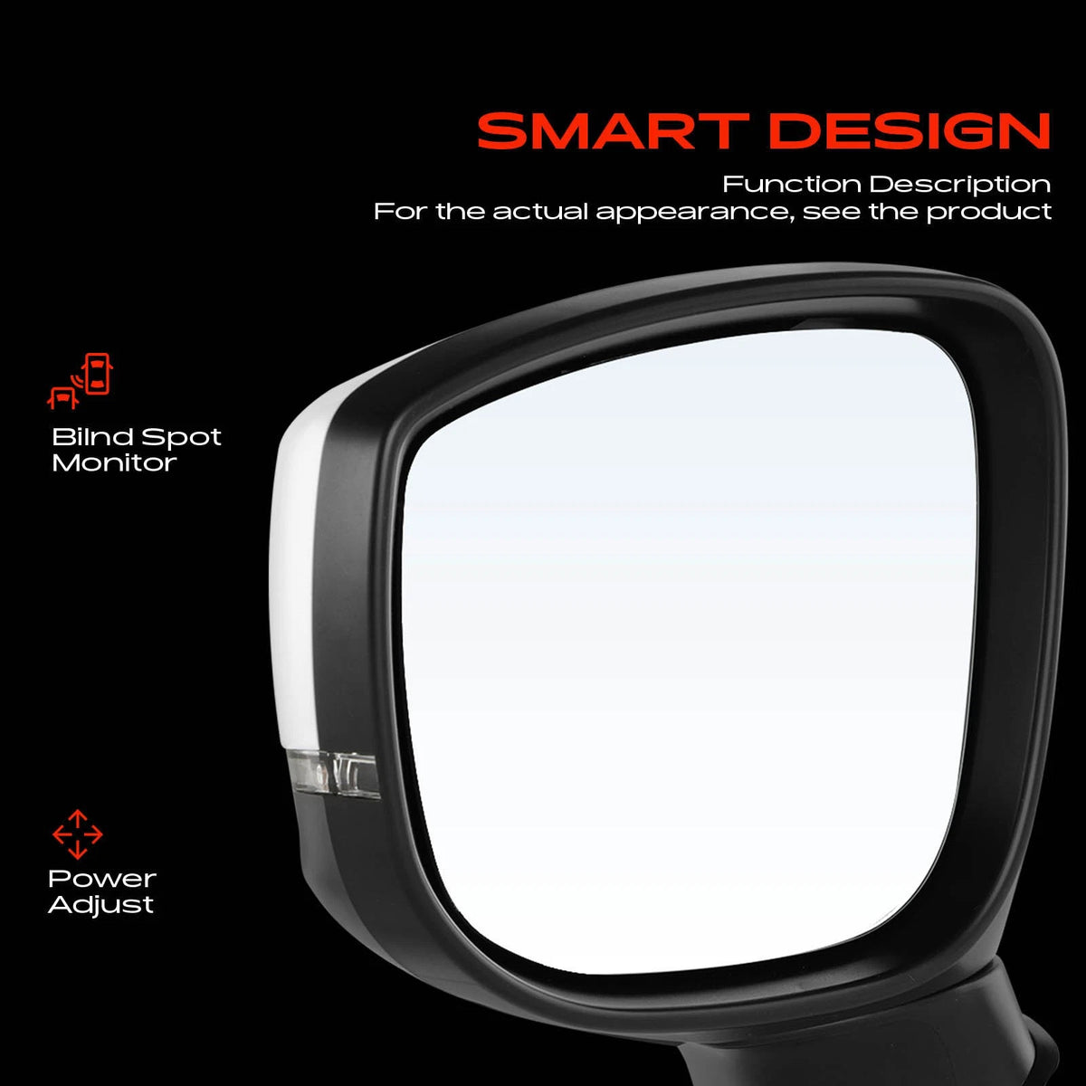 Driver Power Adjust Mirror for Mazda CX-5 (KB7W69182, KB7W691G7, KB8C69181A, MA1320198)