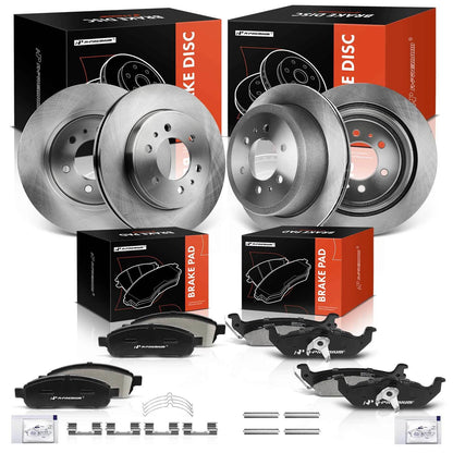 Set of 4 Disc Brake Rotors & Ceramic Pads for Ford F-150 (2009) - 32065130, 680754R, PRT6000