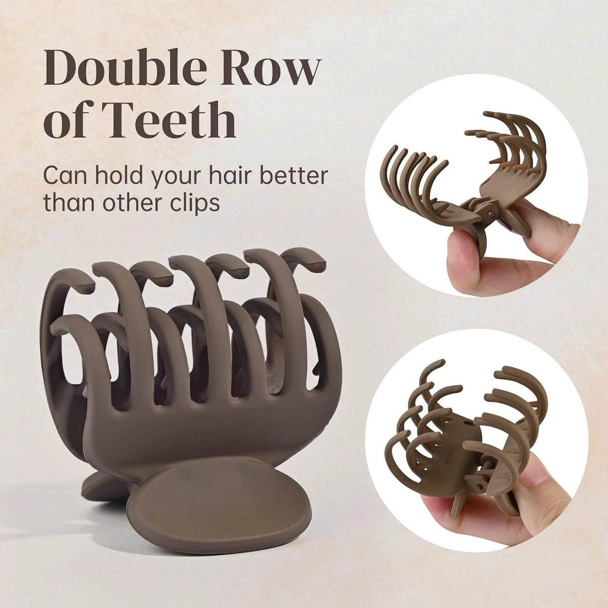 Set of 4 Small Claw Clips for Thin Hair 1.6"
