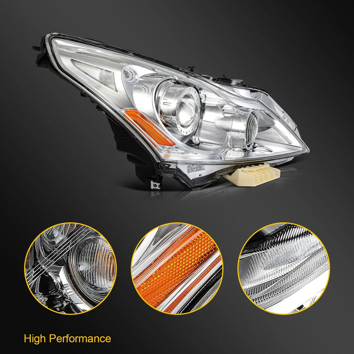 Right Side Halogen Projector Headlight for Infiniti G37 G25 (2010–2013)
