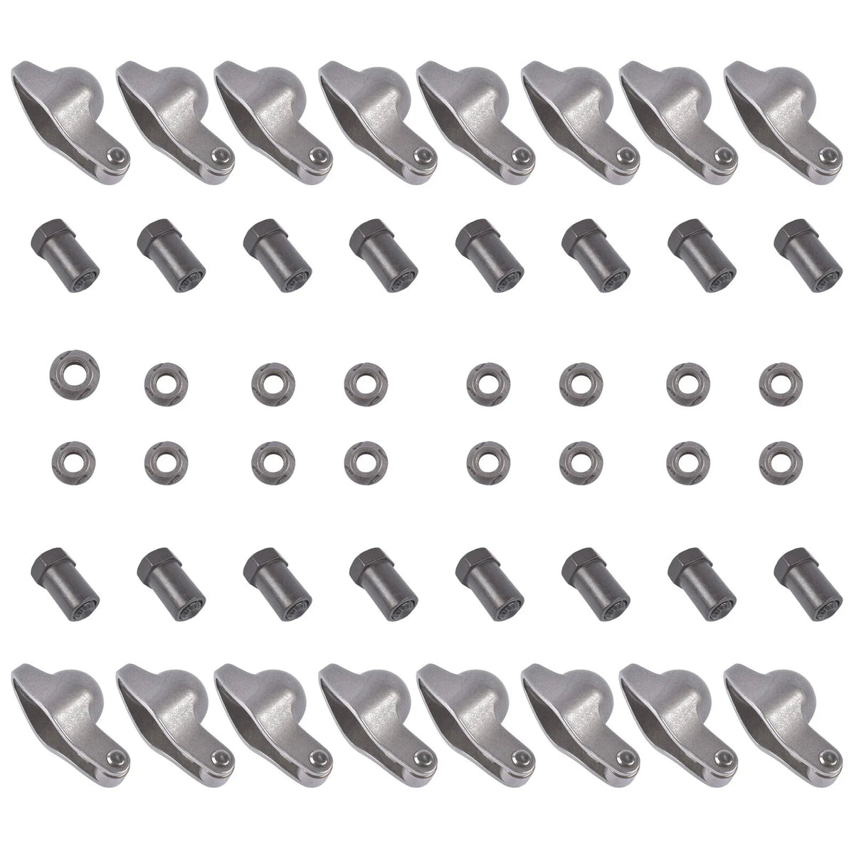 16Pcs Rocker Arms Set for Small Block Chevy SBC (262–400) Roller Tip