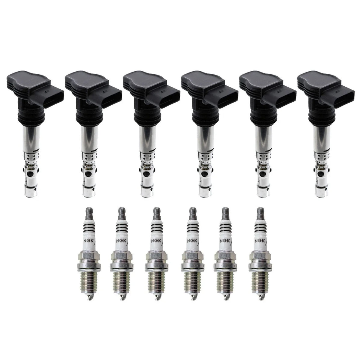 Set of 6 Ignition Coils & NGK Iridium IX Spark Plugs for Audi A6 Allroad Quattro (2000–2023)