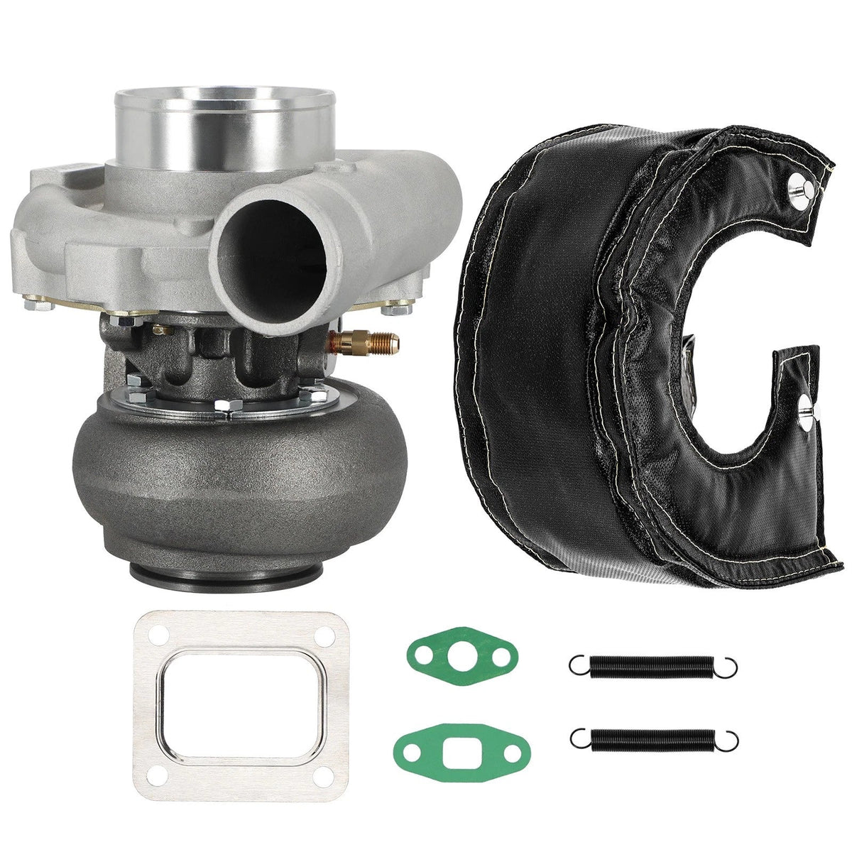 T76 T4 Turbo .96 A/R .80 A/R Trim Oil Cooled with Heat Shield for Universal